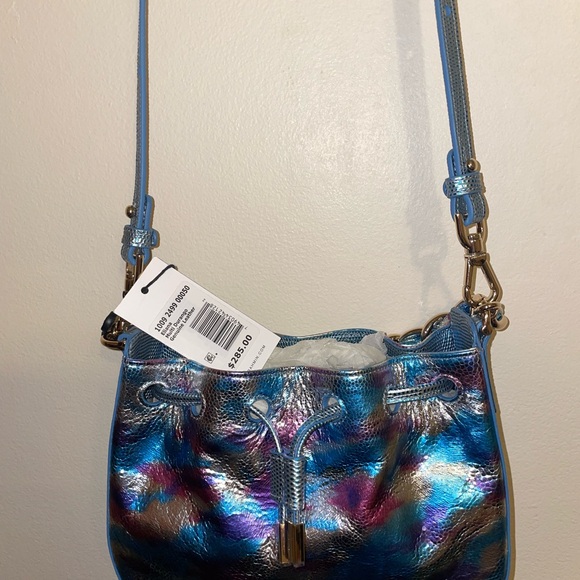 Brahmin Iridescent Blue Shoulder Bag - Picture 3 of 5